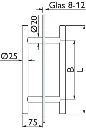Stoßgriffpaar für Glastüren, rund Ø 25 mm_25_mm_paar.webp