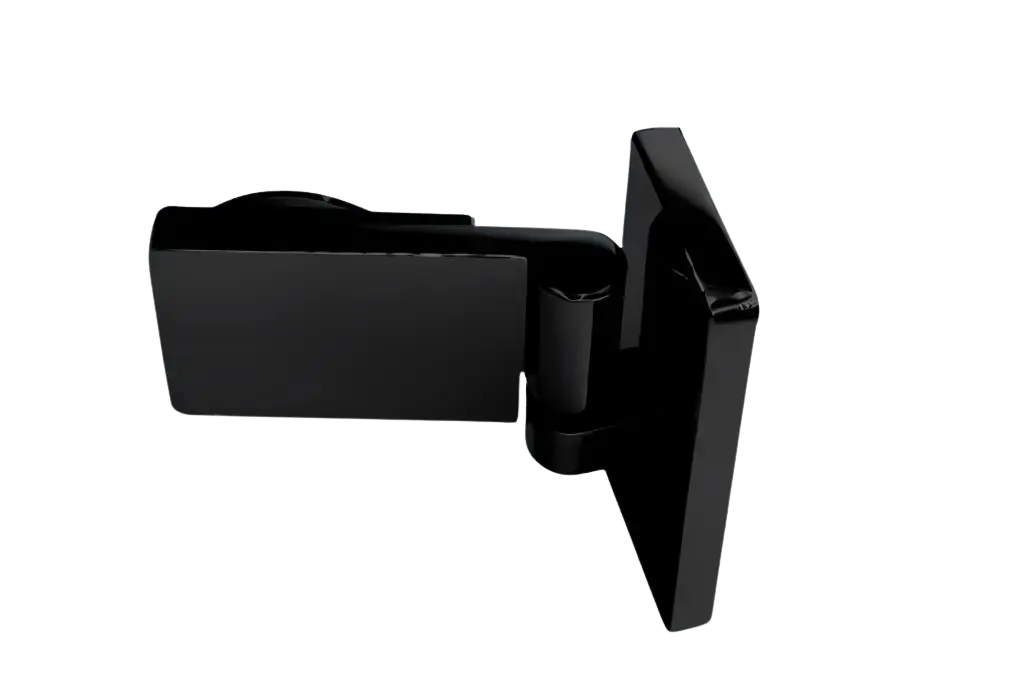 Poseidon Hebe-Senk Scharnier Glas-Wand 90° rechts (Konus40/Schwarz-Matt)