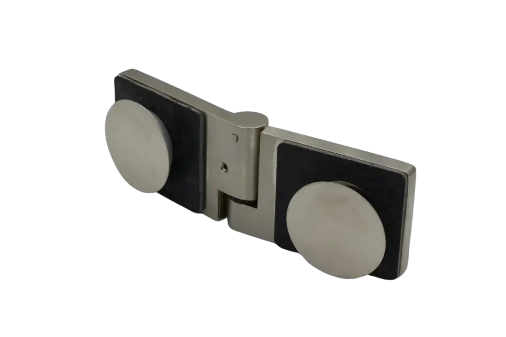 Poseidon Hebe-Senk Scharnier Glas-Glas 180° links (Konus40/Niro-Matt)