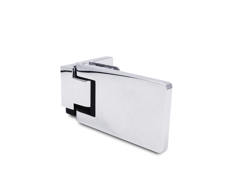 Poseidon Pendel-Hebe-Senk Scharnier Glas-Wand innen 90° links (Konus40/Chrom-Glanz)