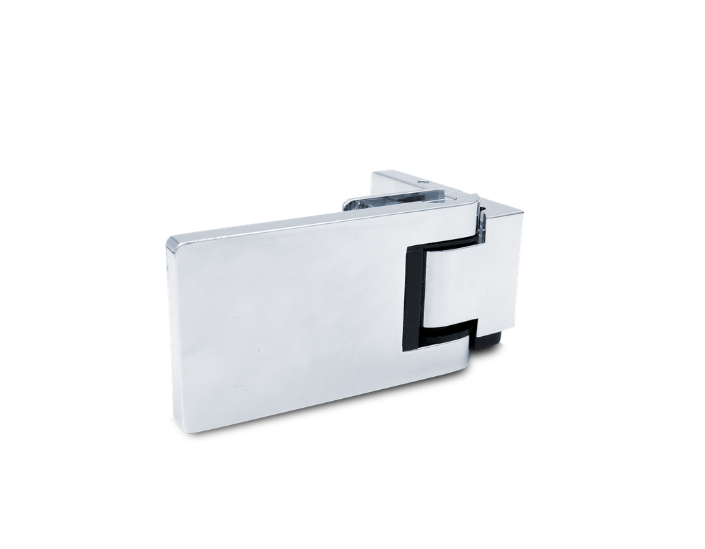 Poseidon Pendel-Hebe-Senk Scharnier Glas-Wand innen 90° rechts (Konus40/Chrom-Glanz)