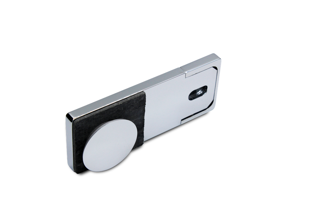 [400004-CG] Poseidon Längsverbinder Glas-Wand 180° (Konus40/Chrom-Glanz)