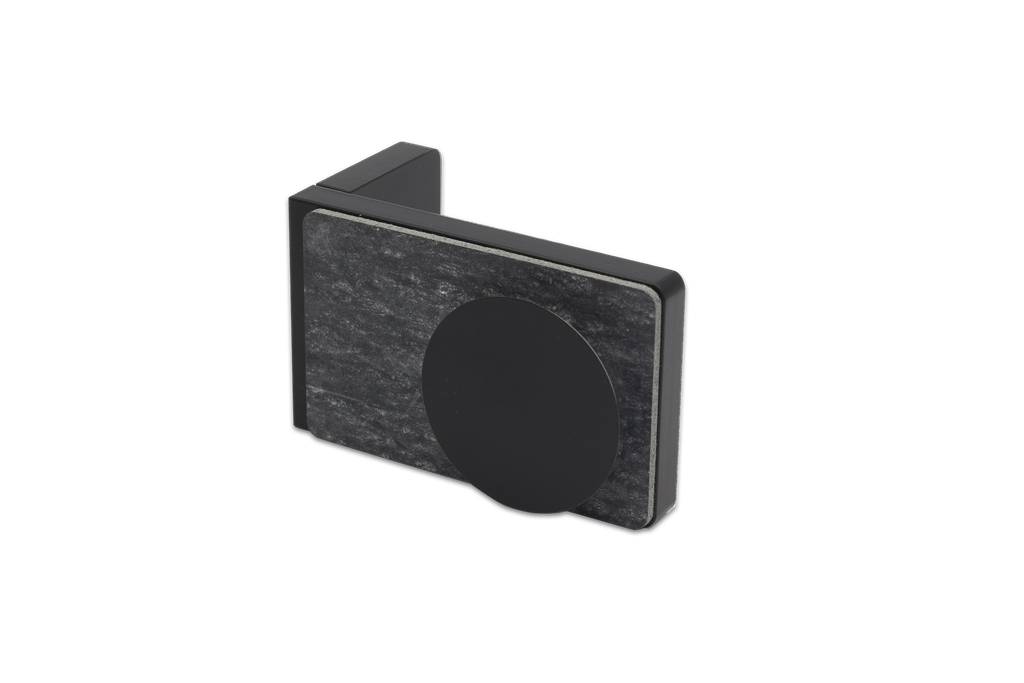 Poseidon Winkelverbinder Glas-Wand 90° außen (Konus40/Schwarz-Matt)