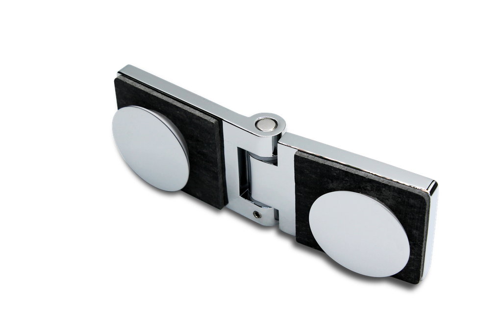 [401005-CG] Poseidon Scharnier Glas-Glas 180° (Konus40) (Chrom-Glanz)