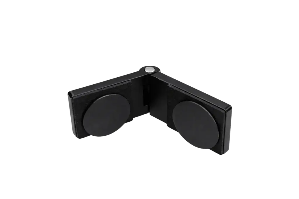 Poseidon Scharnier Glas-Glas 90° (Konus40/Schwarz-Matt)