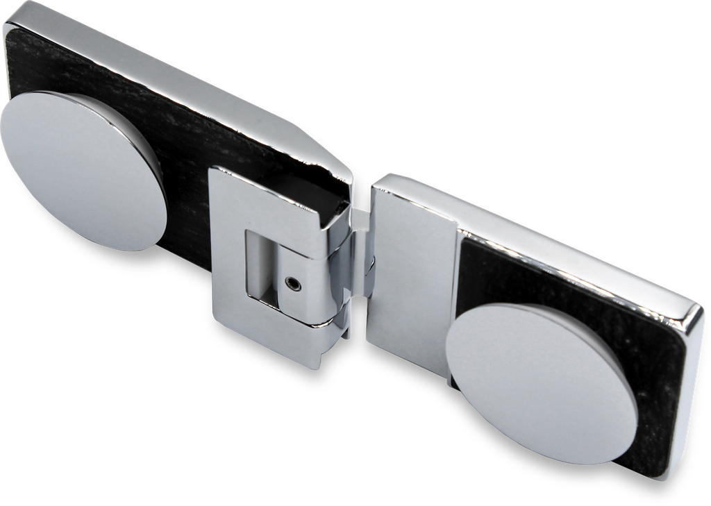 [403002-CG] Poseidon Pendelscharnier Glas-Glas 180° (Konus40/Chrom-Glanz)