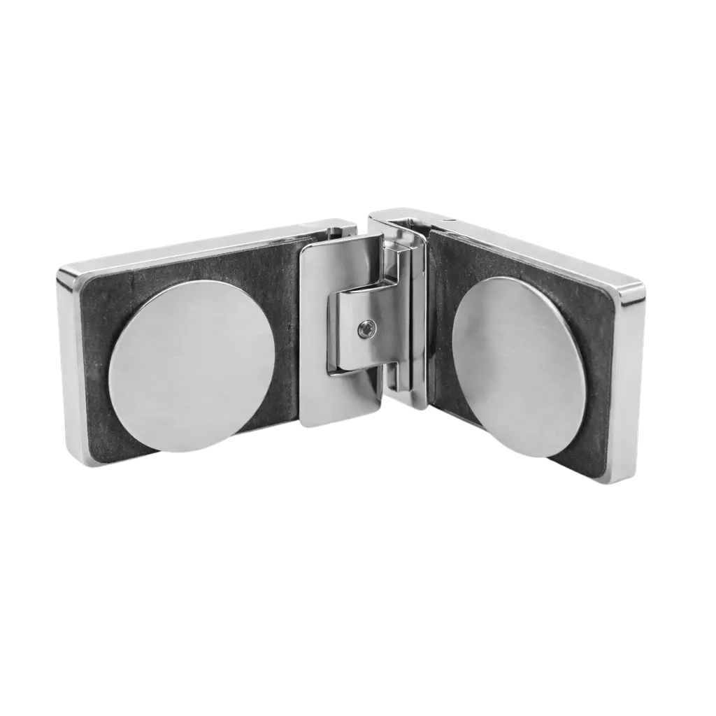 [403003-NM] Poseidon Pendelscharnier Glas-Glas 90° (Konus40/Niro-Matt)