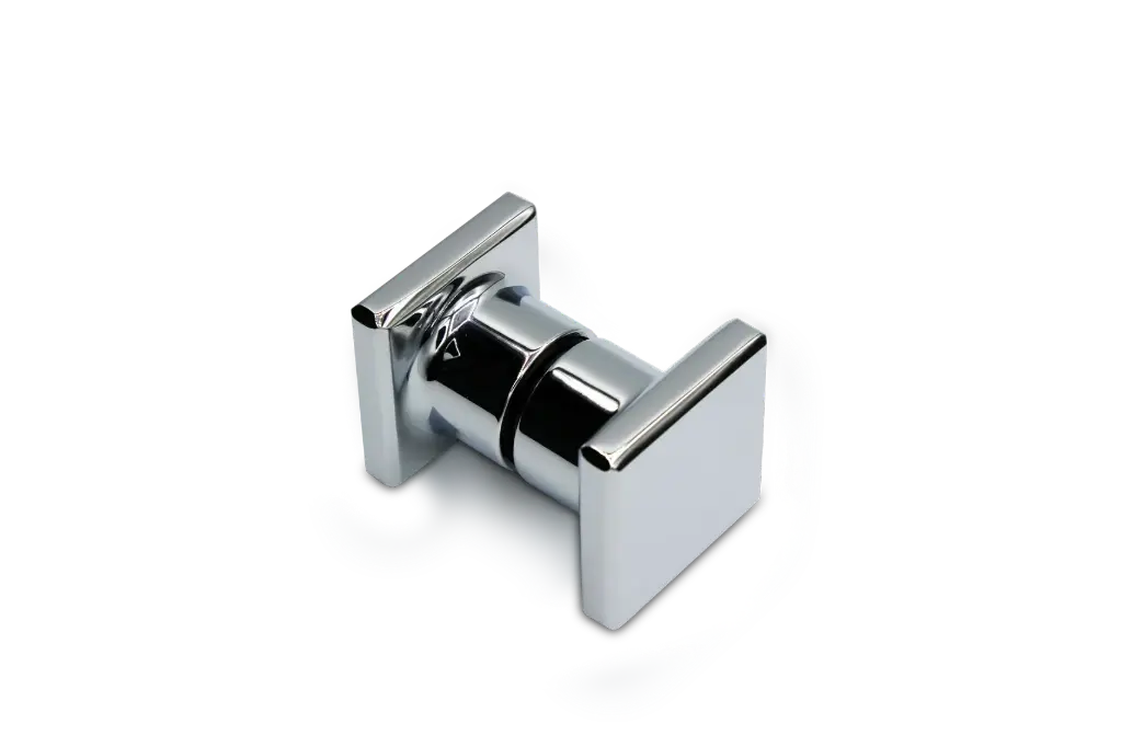 Poseidon Türgriff beidseitig vierkant (Chrom-Glanz)