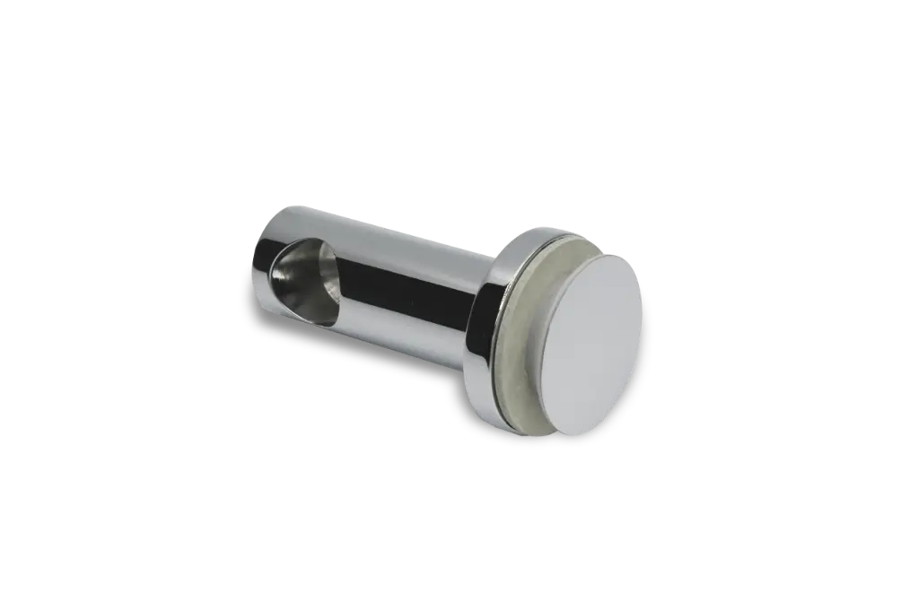 Poseidon Handtuchhalter geschlossen mit flächenbündiger Glasbefestigung (Chrom-Glanz)