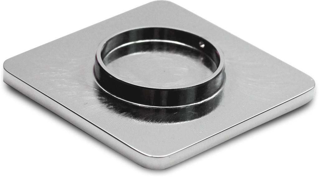 [406010-CG] Abdeckplatte eckig (Chrom-Glanz)