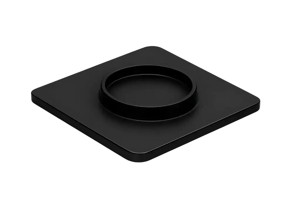 [406010-SM] Abdeckplatte eckig (Schwarz-Matt)