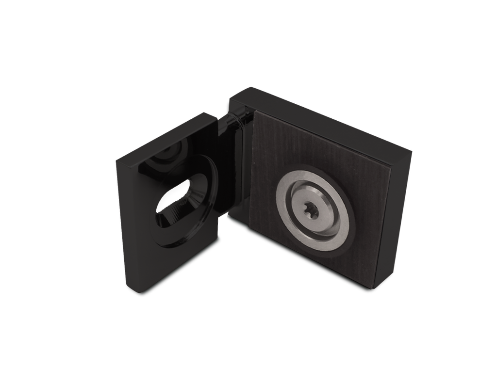 Triton Winkel Glas/Wand 90° Innen für 8mm Glas (Schwarz-Matt)