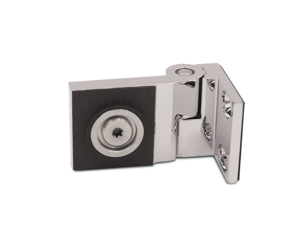 Triton Hebe-Senk Scharnier Glas/Wand 90° links für 6/8mm Glas (Chrom-Glanz)