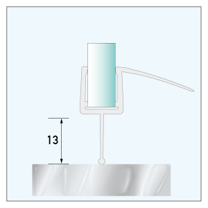 Wasserabweisprofil lang, 2.010mm