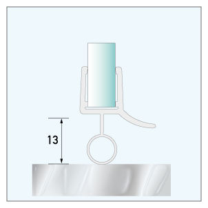 Wasserabweisprofil mit Dichtschlauch, 2.010mm