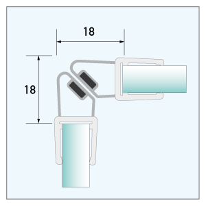 Magnetdichtung 90°, 2.500mm