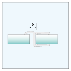 [910122] Mitteldichtprofil 180°, 2.500mm