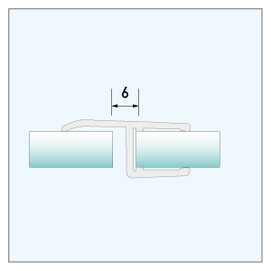 Mitteldichtprofil lang 180°, 2.500mm