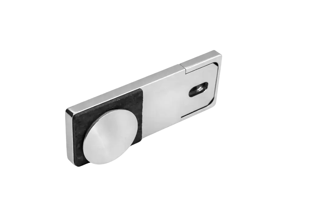 [400004-NM] Poseidon Längsverbinder Glas-Wand 180° (Konus40/Niro-Matt)