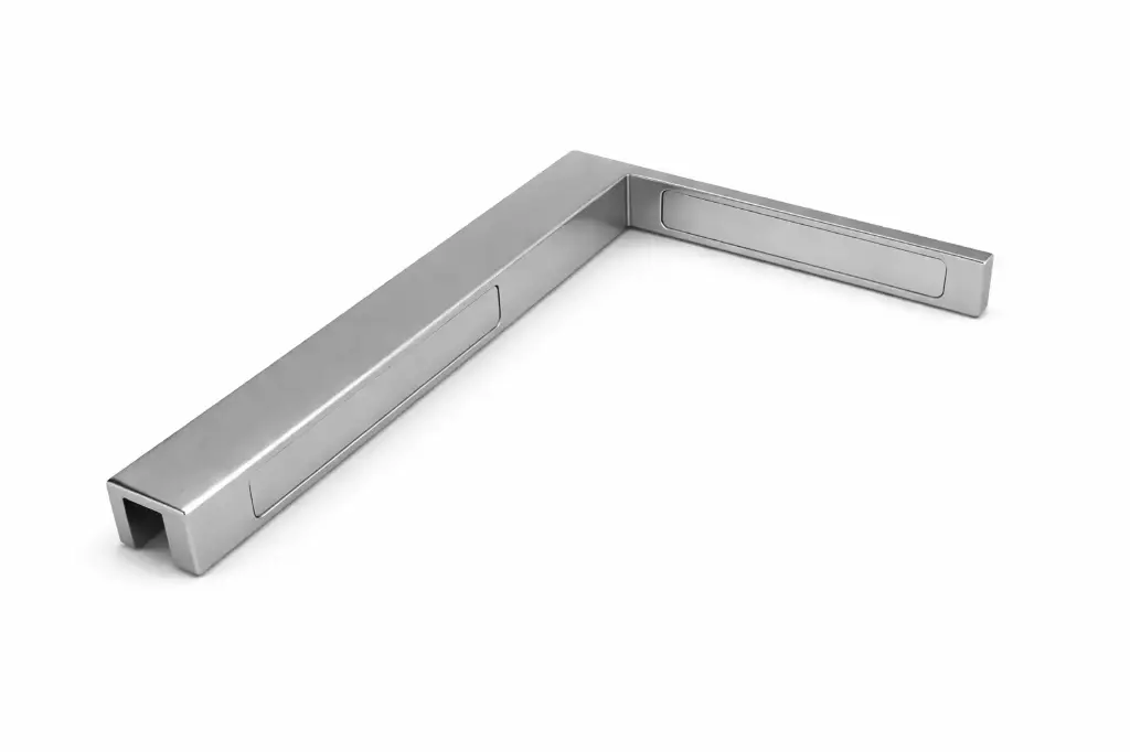 Stabilisierungswinkel Glas-Wand 90° Links (Niro-Matt)