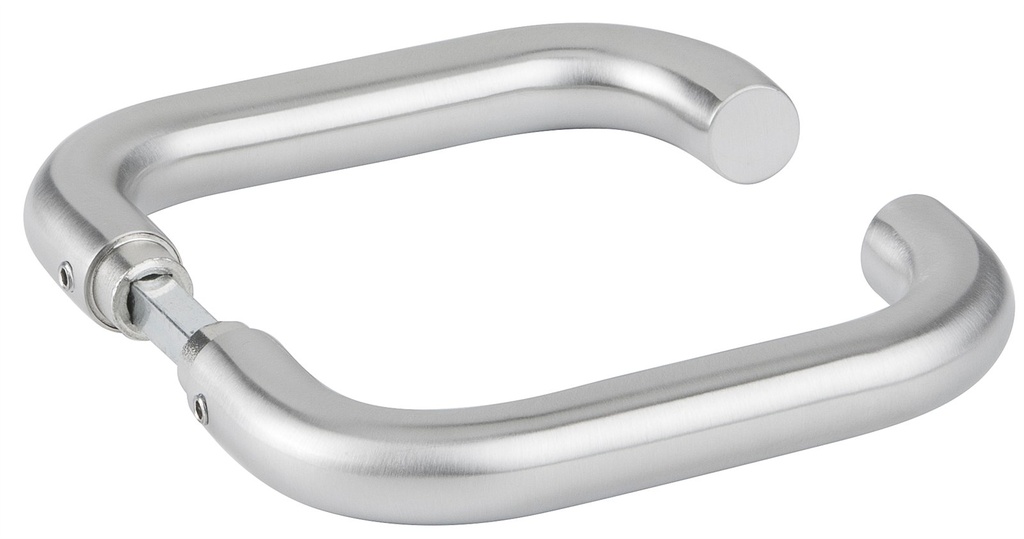 [FT-SF-100025] Türdrückerpaar für Glastüren, abgerundet (Edelstahl matt)