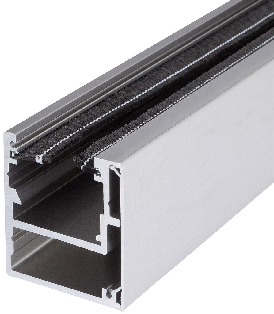 [FT-SB-100013] Anschlagpfosten-Set für Glasschiebetüren (Edelstahlfarben)