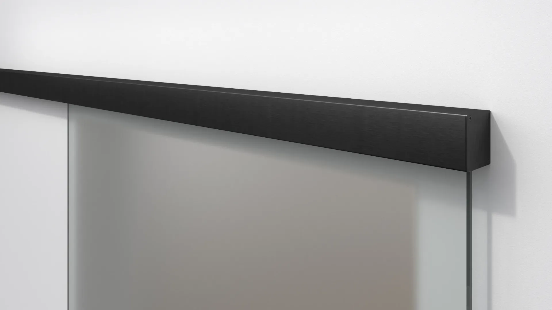 Laufschienensystem für Glasschiebetüren, 1-flügelig