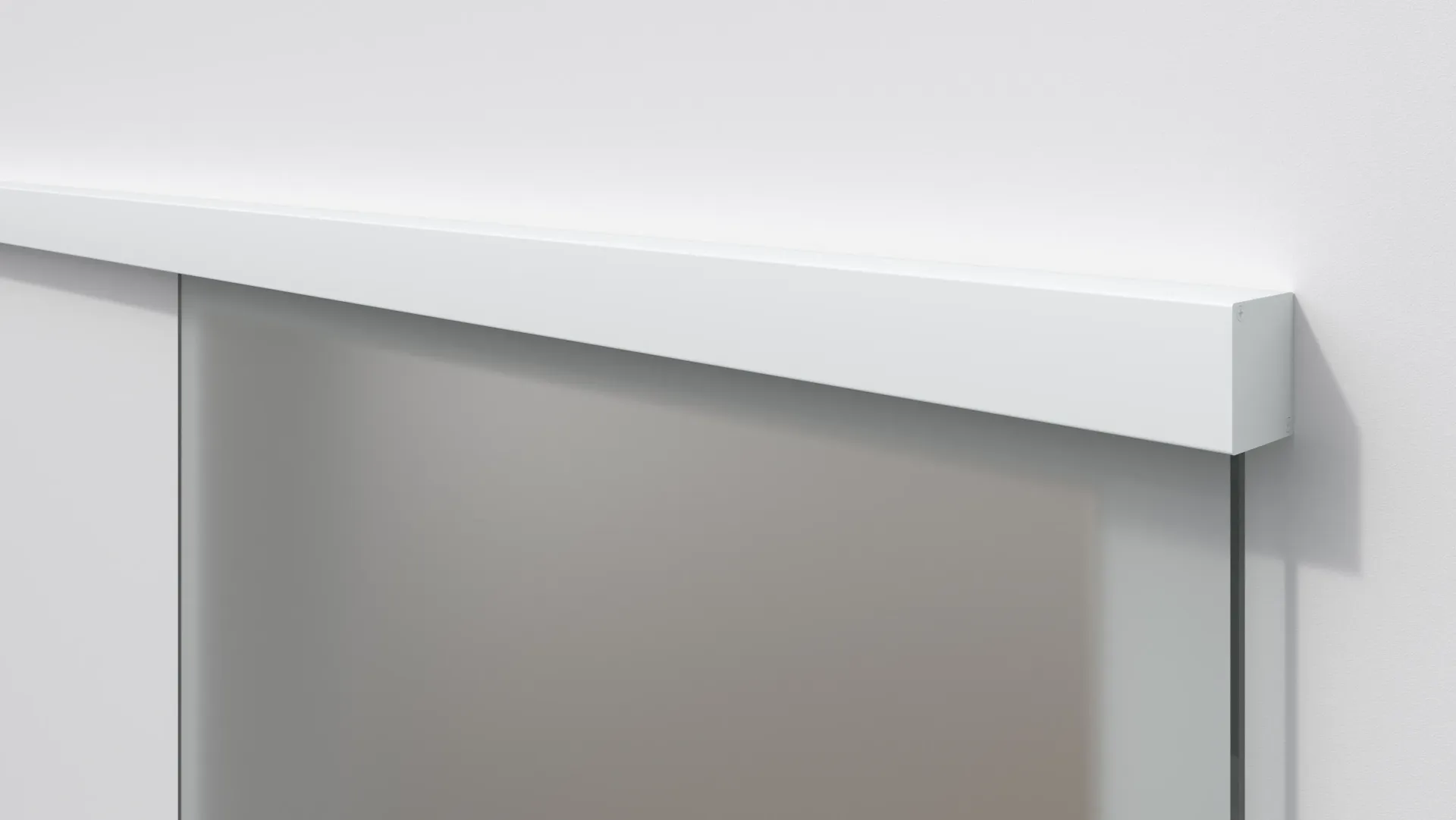 Laufschienensystem für Glasschiebetüren, 1-flügelig