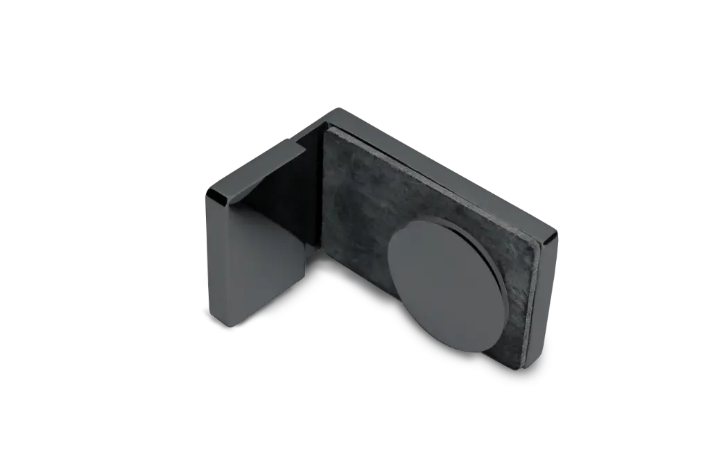 Poseidon Winkelverbinder Glas-Wand 90° innen (Konus40/Schwarz-Matt)