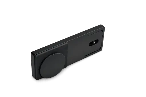 [400104] Poseidon Längsverbinder Glas-Wand 180° (Konus40/Schwarz-Matt)