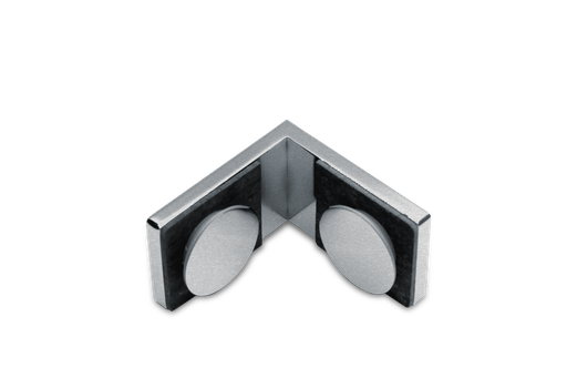[400205] Poseidon Winkelverbinder Glas-Glas 90° (Konus40/Niro-Matt)
