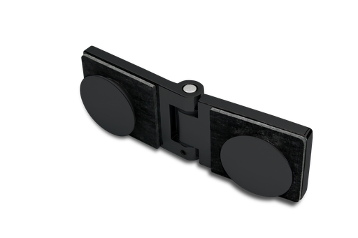 [401105] Poseidon Scharnier Glas-Glas 180° (Konus40/Schwarz-Matt)