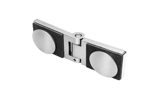 [401205] Poseidon Scharnier Glas-Glas 180° (Konus40/Niro-Matt)