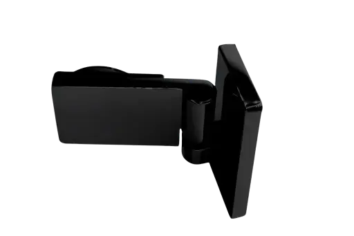 [402104] Poseidon Hebe-Senk Scharnier Glas-Wand 90° rechts (Konus40/Schwarz-Matt)