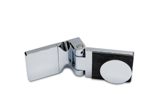 [401002] Poseidon Scharnier Glas-Wand 90° innen (Konus40/Chrom-Glanz)