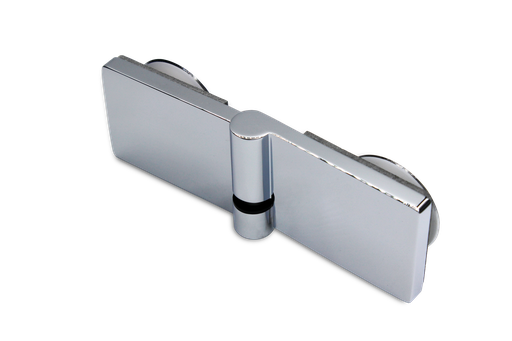 [402003] Poseidon Hebe-Senk Scharnier Glas-Glas 180° links (Konus40/Chrom-Glanz)