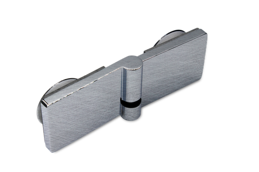 [402206] Poseidon Hebe-Senk Scharnier Glas-Glas 180° rechts (Konus40/Niro-Matt)