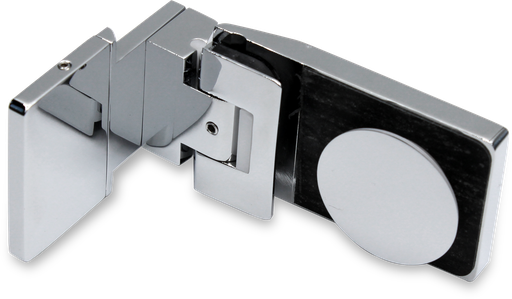 [403001] Poseidon Pendelscharnier Glas-Wand 90° (Konus40/Chrom-Glanz)