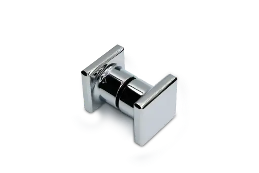 [404002] Poseidon Türgriff beidseitig vierkant (Chrom-Glanz)