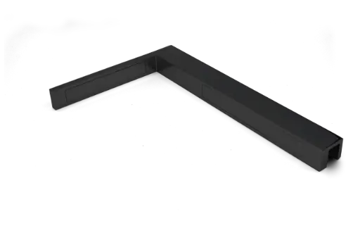 [405141] Stabilisierungswinkel Glas-Wand 90° Rechts (Schwarz-Matt)