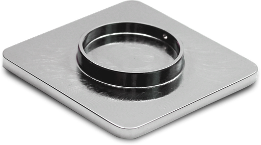 [406010] Abdeckplatte eckig (Chrom-Glanz)