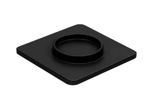 [406110] Abdeckplatte eckig (Schwarz-Matt)