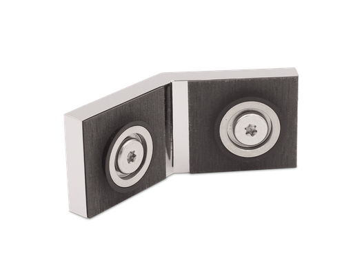 [410006] Triton Winkel Glas/Glas 135° für 8mm Glas (Chrom-Glanz)