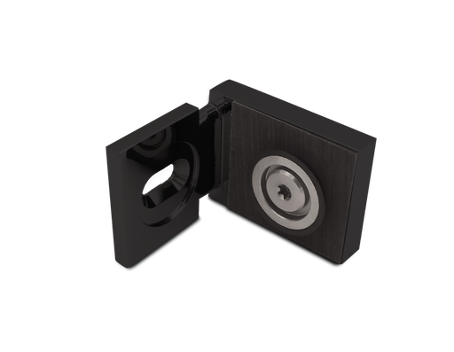 [410102] Triton Winkel Glas/Wand 90° Innen für 8mm Glas (Schwarz-Matt)