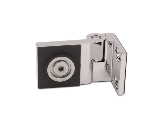 [412001] Triton Hebe-Senk Scharnier Glas/Wand 90° links für 6/8mm Glas (Chrom-Glanz)