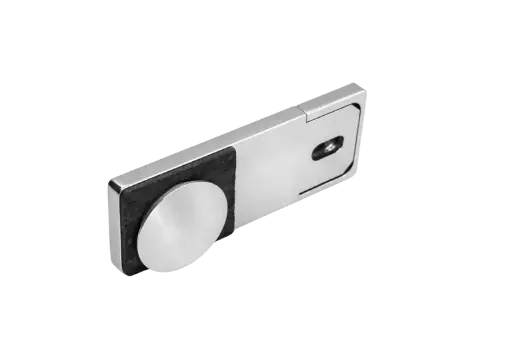 [400204] Poseidon Längsverbinder Glas-Wand 180° (Konus40/Niro-Matt)